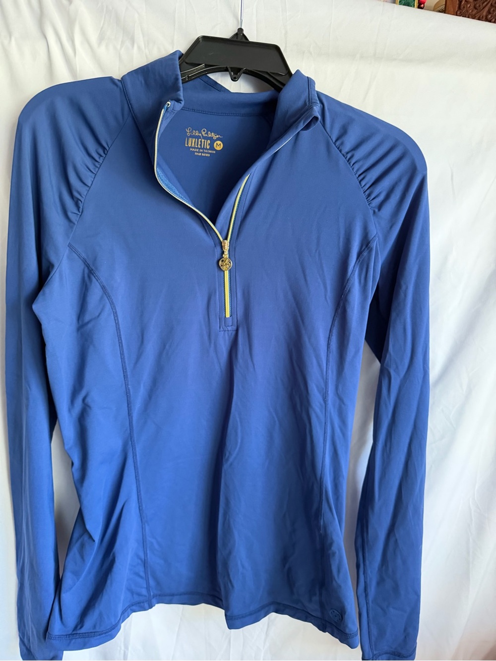Lilly Pulitzer Luxletic Justine Half-Zip UPF 50+ Pullover Blue - Size M